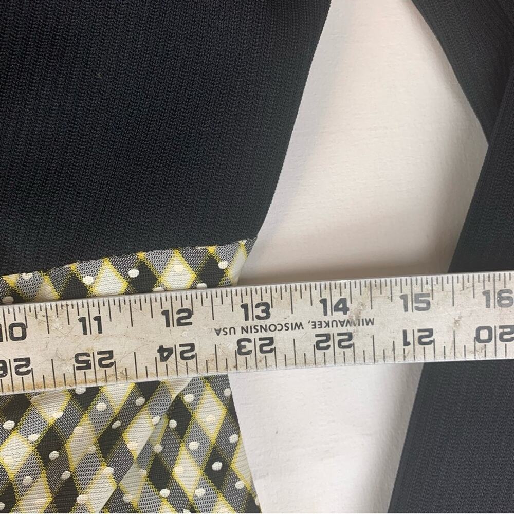 Vintage 70s woman's 6 8 small medium maxi dress black white pattern Wednesday lo - Picture 6 of 10